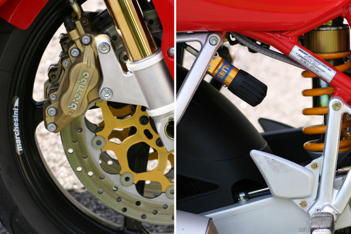 Brembo und &Ouml;hlins: Edle Komponenten an der
Ducati ST3s ABS